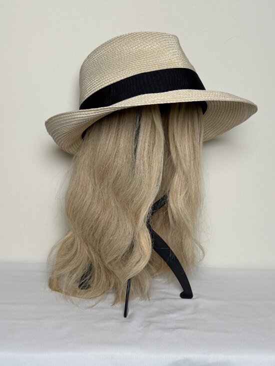 ERIC JAVITS Squishee Classic Fedora Hat Cream Black UPF50 main image 4